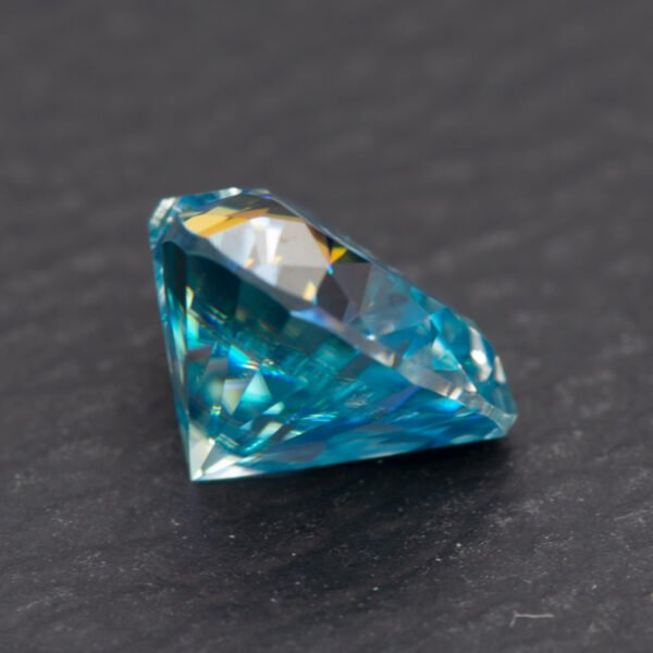 Moissanite Stone Heart Shape Aquamarine Color VVS1 - Image 3