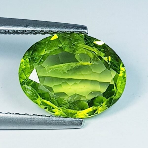 3.02 ct Top Quality Gem Oval Cut Top Luster Natural Peridot
