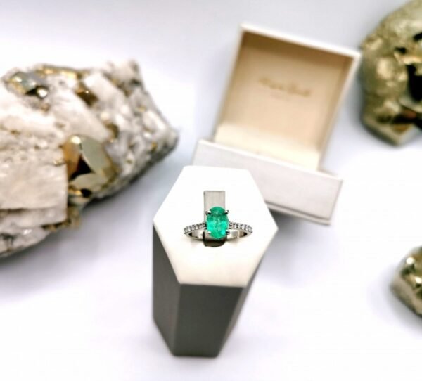 1,44/76 Colombian Emerald 18k Solid Gold Ring Colombian Emerald Colombian
