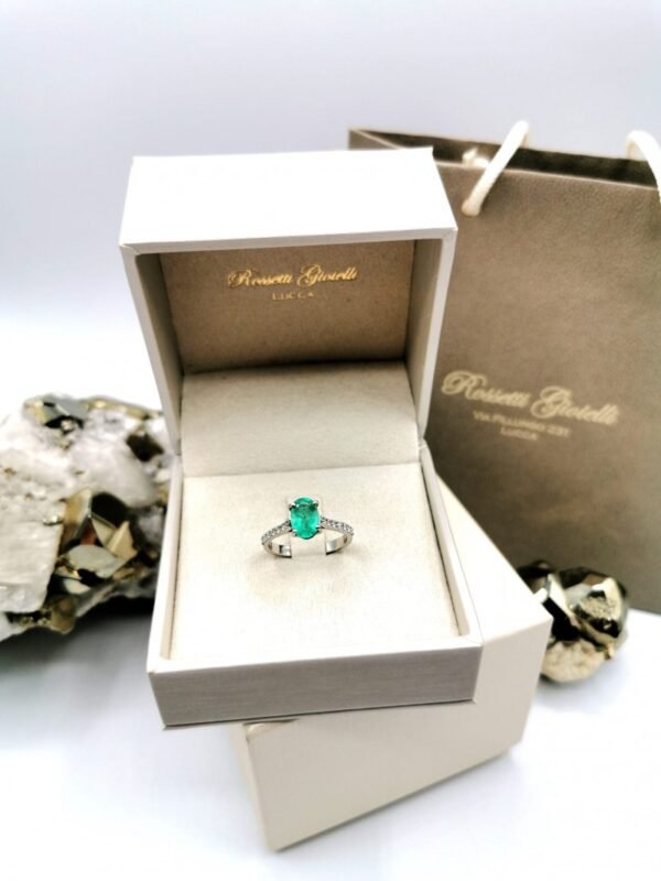1,44/76 Colombian Emerald 18k Solid Gold Ring Colombian Emerald Colombian - Image 2