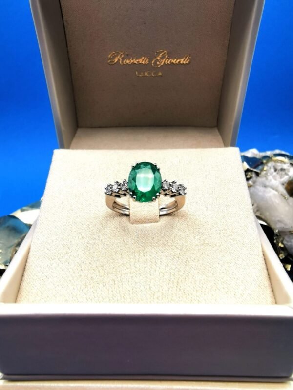 2,42ct Colombian Emerald Solid Gold Ring 5/23 Colombian Natural Emerald Col - Image 3