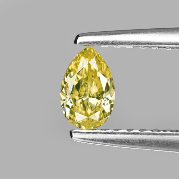0.33 Cts Natural Yellow Diamond Pear Shape Diamond GR5956