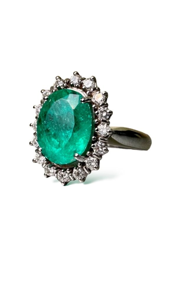 5,22ct 9/23 Colombian Emerald Solid Gold Ring Colombian Emeralds Colombian - Image 3