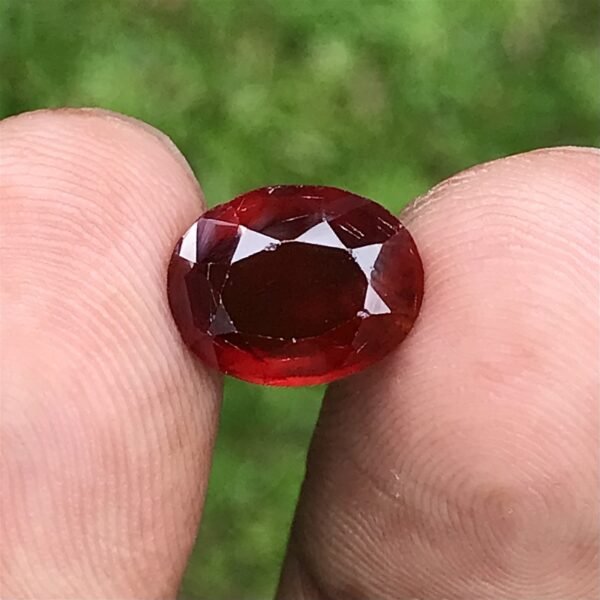 4.08 Crt Garnet Hessonite Piegon Blood Red Natural Unheated Mine Tanzania - Image 3