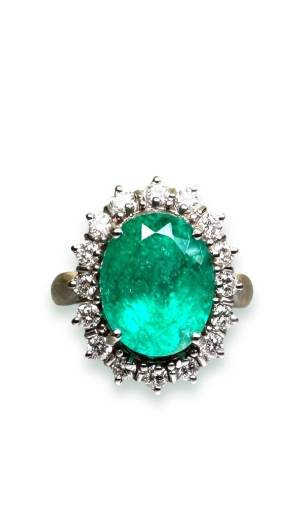 5,22ct 9/23 Colombian Emerald Solid Gold Ring Colombian Emeralds Colombian - Image 2