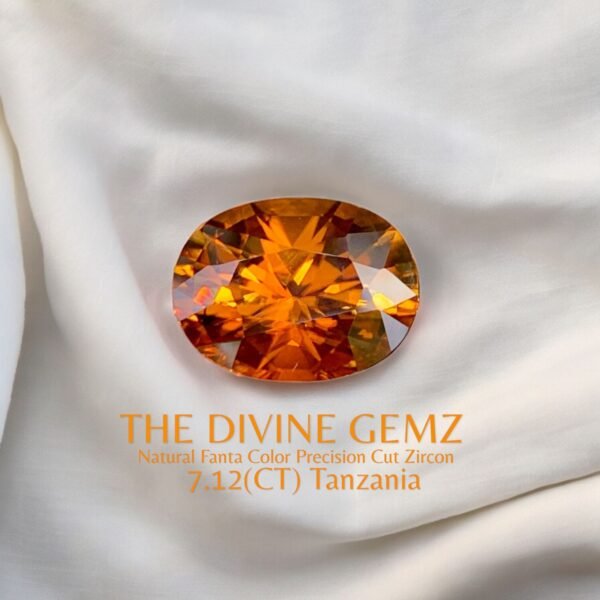 7.12(ct)Zircon Natural Super Fanta Color Precision Cut Faceted Gem@Tanzania