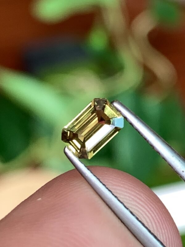 Certified Fine Grade Custom Cut natural Greenish yellow Sapphire 0.55 Cts - Image 2