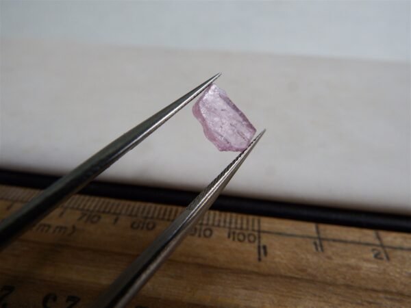 1.5ct rare pink sapphire untreated madagascar gemstone slice specimen
