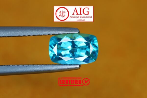 1.39 CTS PARAIBA NEON BLUE COLOR BRAZIL MINE APATITE 100% NATURAL UNHEATED
