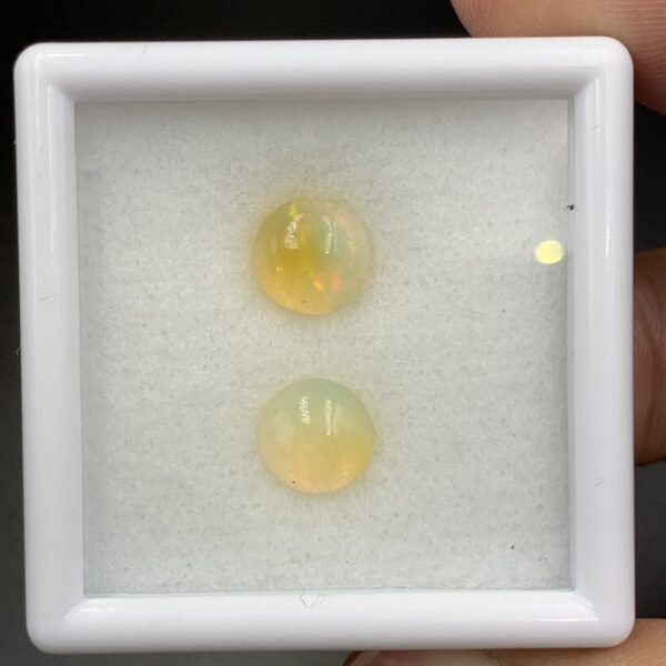 2.75 Cts Awesome Natural 2 Piece Fire Ethiopian Fire Opal Cabochon - Image 3
