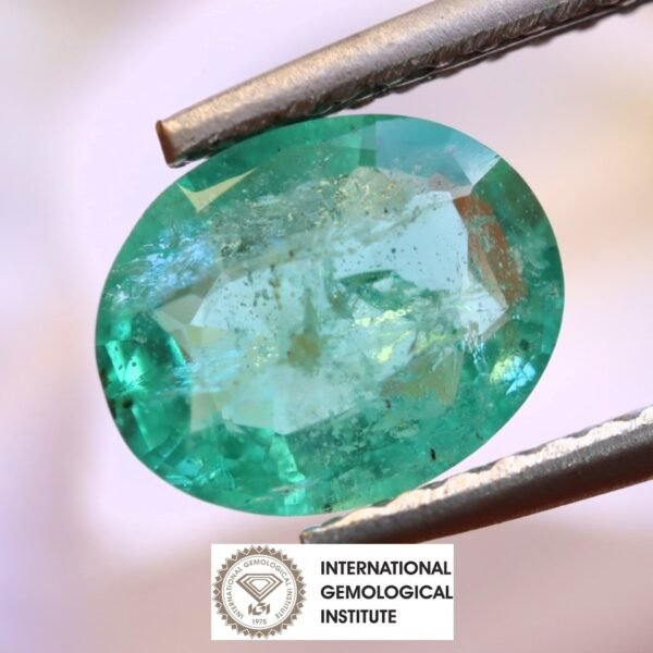 IGI CERT 1.04 ct. Green Zambian Emerald *NO RESERVE AUCTION