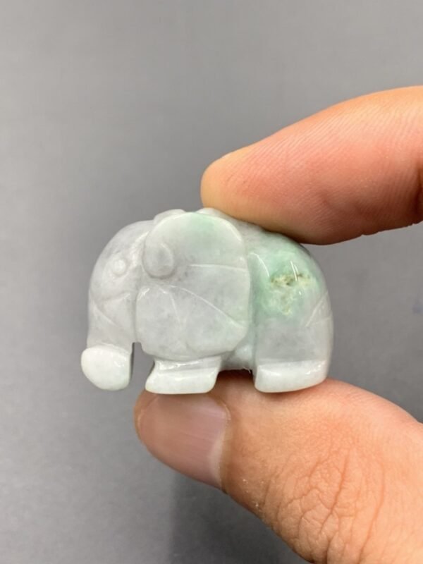 96.80 Cts Hand Carved Jade Elephant
