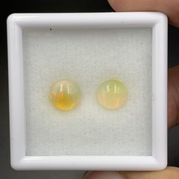2.75 Cts Awesome Natural 2 Piece Fire Ethiopian Fire Opal Cabochon - Image 2